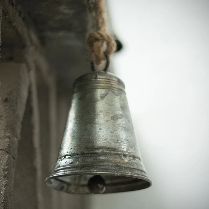 

vintage retro galvanized decorative zinc bell