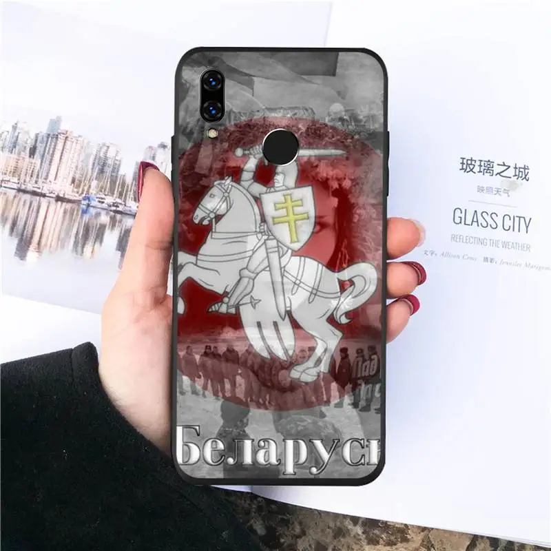 

belarus flag design pattern Phone Cases For Huawei honor Mate P 10 20 30 40 Pro 10i 9 10 20 8 x Lite Luxury brand shell funda