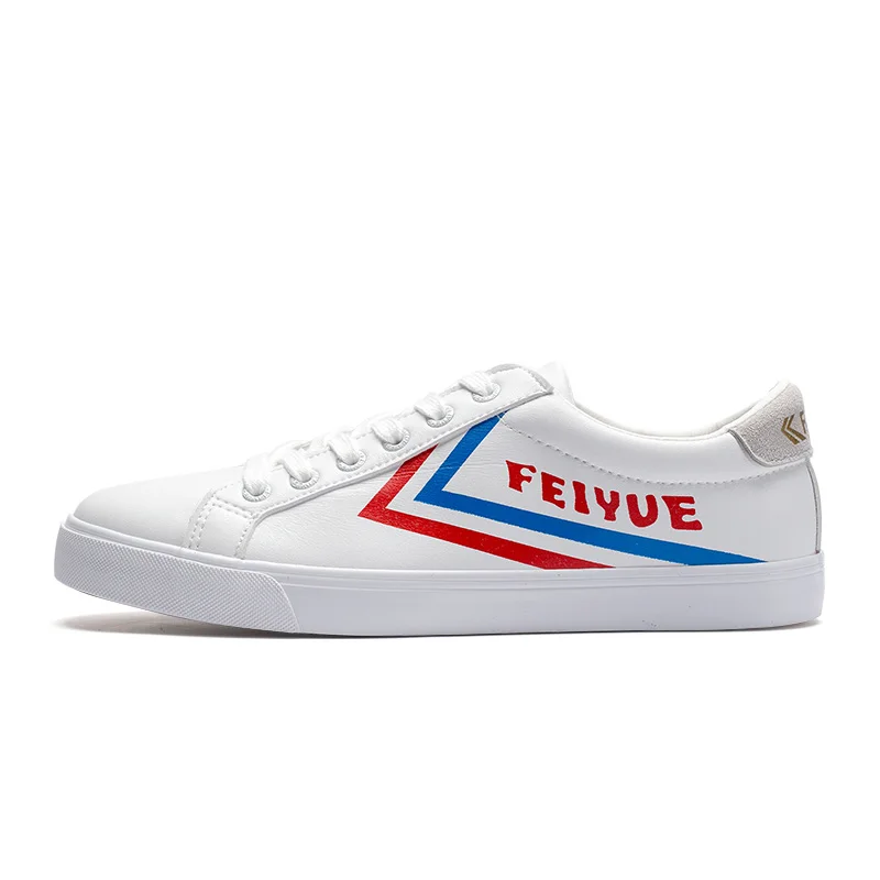 Feiyue повседневная обувь 394 женская обувь эластичная стелька плетения шнурки Cortex белого и черного цвета обувь, кроссовки Для мужчин осень, новая модель - Цвет: Белый