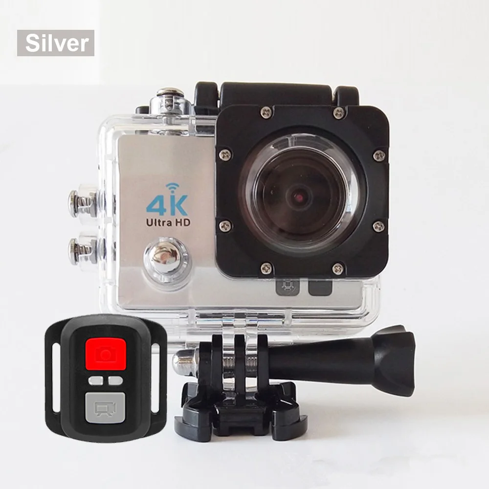 silver Новое поступление! Оригинальная Экшн-камера для горных собак F65 Ultra HD 4 K, 30 м, водонепроницаемая, экран 2,0 дюйма, 1080 p, Спортивная камера go extreme pro cam - Цвет: silver