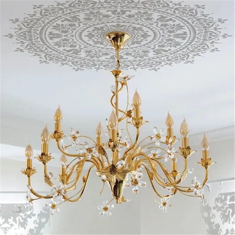 Ручная работа Мандала Дополнительный шаблон для рисования Большой Многоразовый