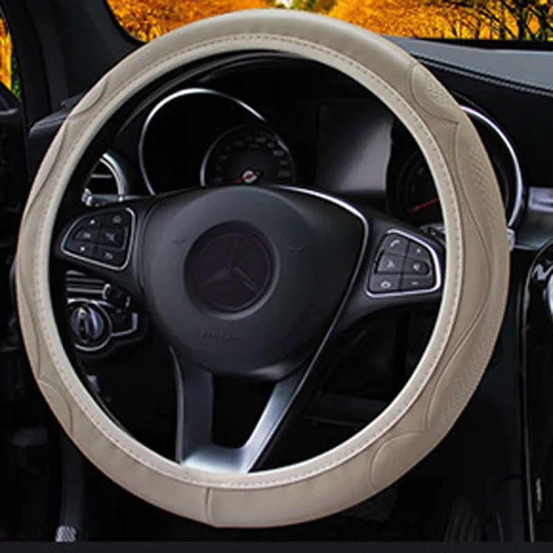 

Accessory Steering Wheel Cover Non-slip Embossed Elastic Style Interior