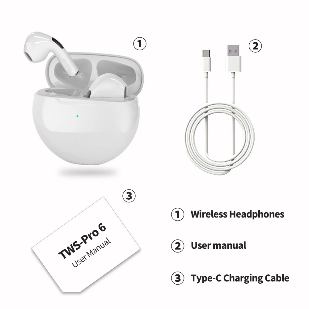 Беспроводные наушники вкладыши TWS Bluetooth стереогарнитура для геймеров спортивные
