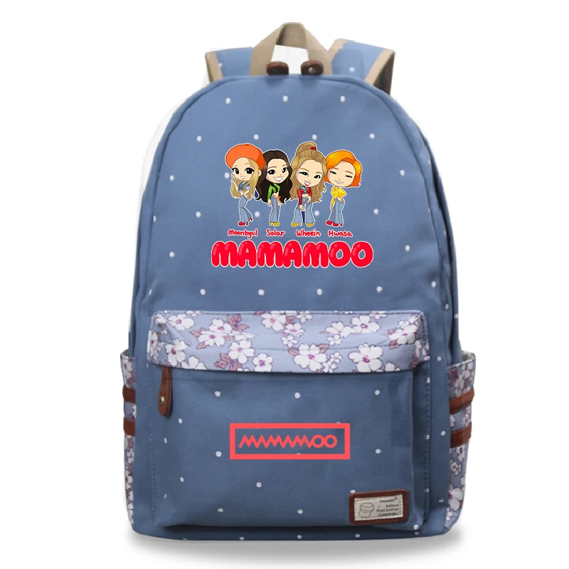 Сумка для ноутбука девочек подростков новый модный рюкзак Mamamoo Холщовый женский