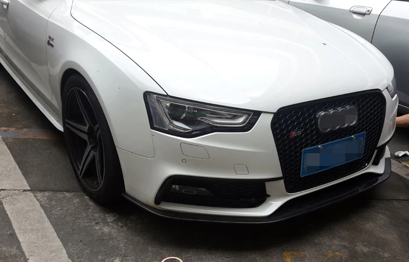 

Good fitment Real carbon fiber front chin car front bumper lip spoiler for Audi A5 S5 Sline 2012-2015