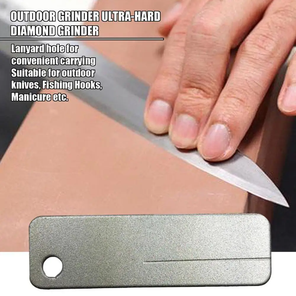 Лучший мини EDC Карманный алмазный камень точилка брелок рыба крючок заточка