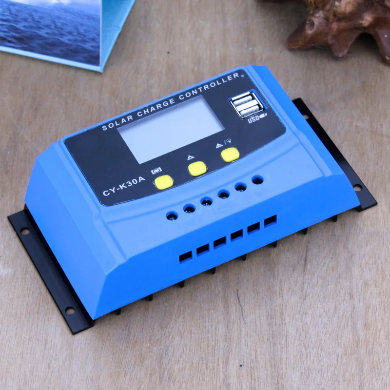 Новейший Регулятор солнечной энергии с ЖК-дисплеем 30 А USB зарядное устройство