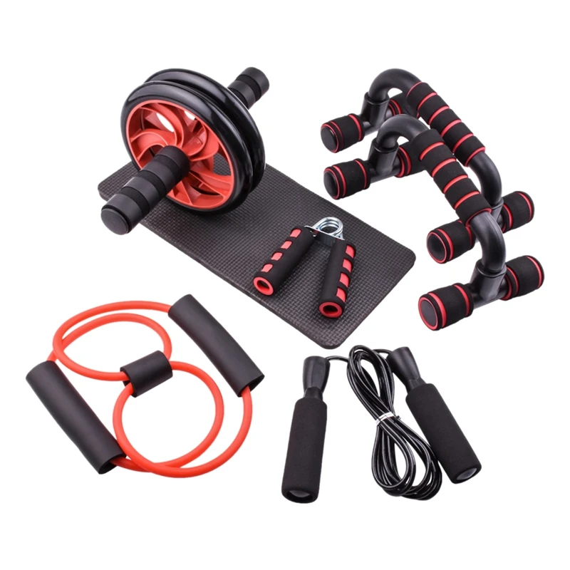 

Resistance Bands Push-Up Bar ABS Power Wheels Roller Machine Jump Rope Exercise Gym Fitness Abdominal Muscle Trainer