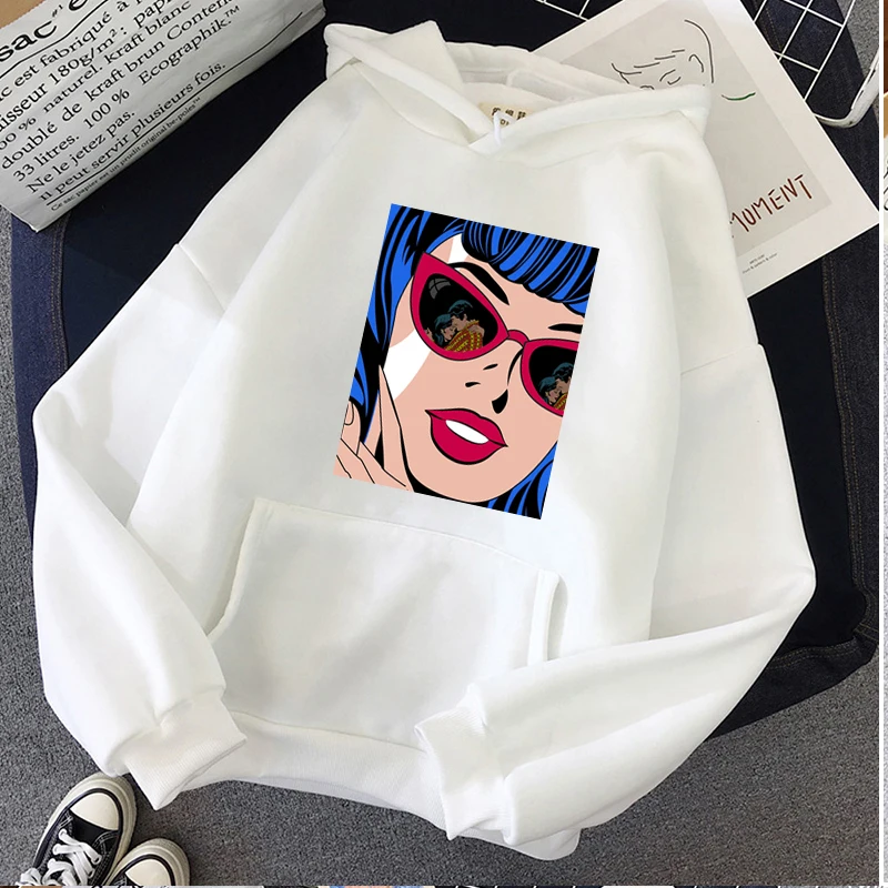 

Sexy Girls Casual Hoodie Crew-neck Tops Korean Streetwear Sports Style Long Sleeves Clothes for Teenagers
