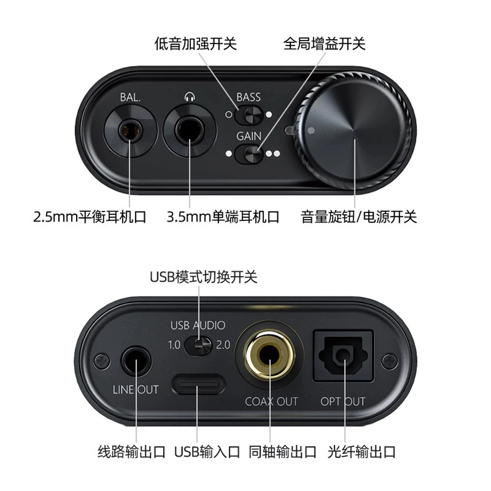 Портативный усилитель для наушников FiiO K3S K3 USB-C ЦАП поддержка коаксиального