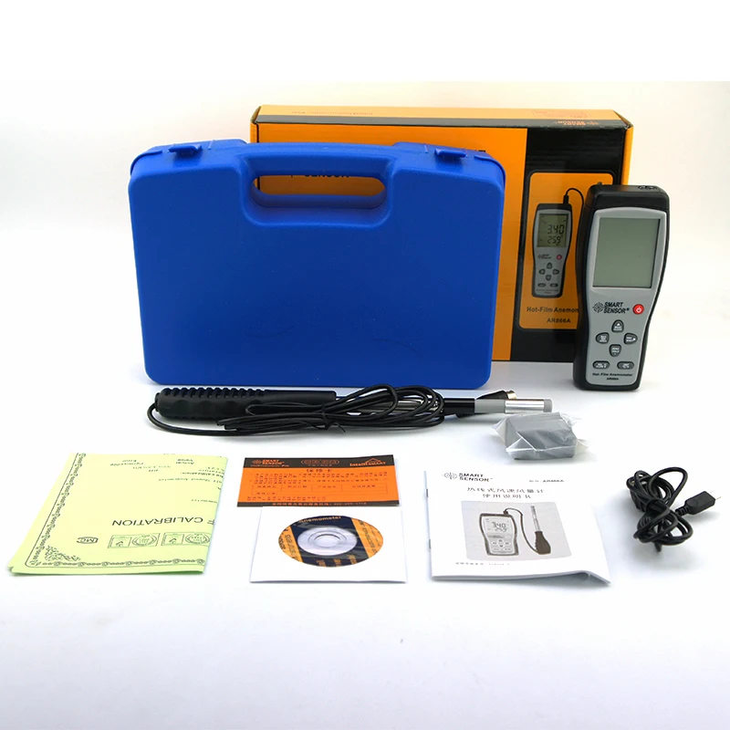 Горячая Распродажа 0-30 м/с тестер термоанемометра с горячим проводом AR866A цифровой