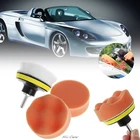 Набор полировальных насадок 5 шт., губки 345 дюйма 80 мм100 ммM10 для полировки воском с переходником для дрели