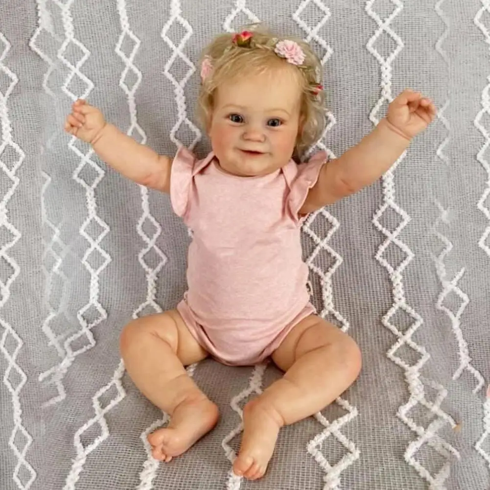 

Куклы Новорожденные, 50/60 см, куклы-младенцы, милые куклы с светлыми волосами, реалистичные куклы Новорожденные, девочки, Прямая поставка