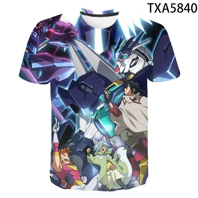 

Gundam 3D Printed T-shirts For Men Women Boy Fashion Short Sleeve Boy Girl Tops Cool Tees