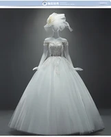bridal gown bride appliques beading romantic new fashionable sexy vestido de novia casamento wedding dress 2014 free shipping