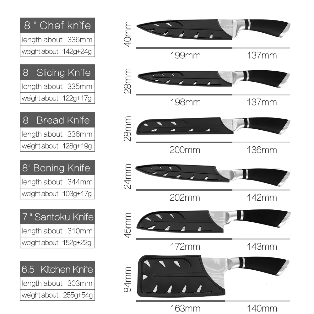 Набор кухонных ножей XYj из нержавеющей стали 12 предметов для фруктов | Дом и сад