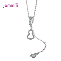 elegant natural silver gourd pendant romantic real 925 sterling silver pendant necklace for women girls fine jewelry