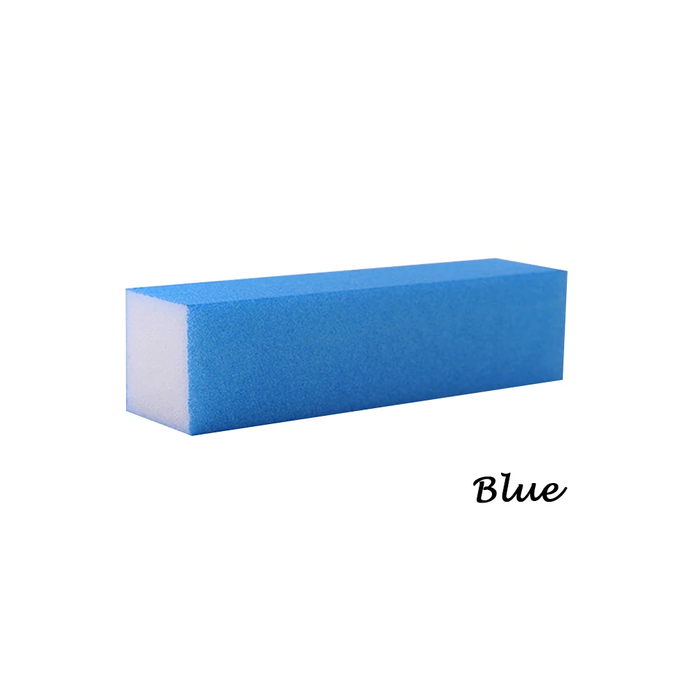 blue 1 шт., 5 цветов, для УФ-геля, белая пилка для ногтей, буферный блок, лак для маникюра, форма для ногтей, пилочка для педикюра, шлифовальный инструмент для ногтей - Цвет: blue