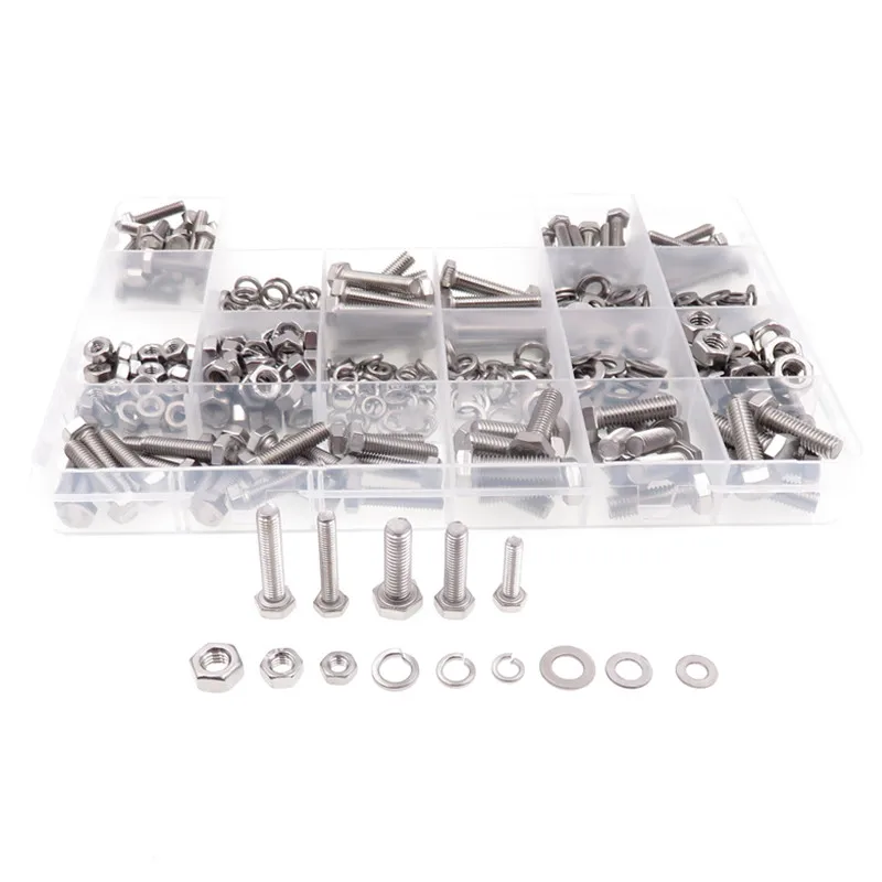 475 шт. набор винтов с шестигранной головкой из углеродистой стали шестигранные