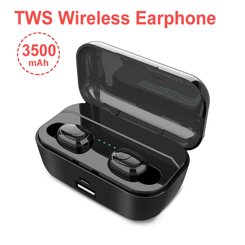 Настоящие беспроводные наушники Bluetooth 5 0 TWS вкладыши IPX7 Водонепроницаемая мини