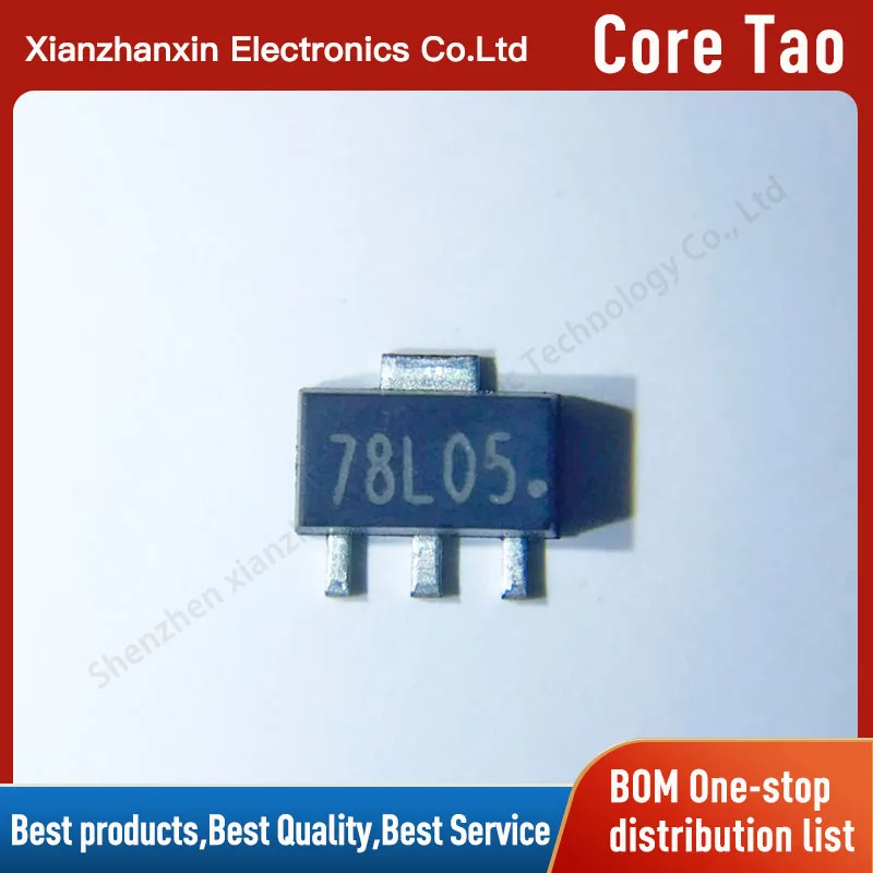 

100pcs/lot 78L05 78L05 SOT-89 Patch three-terminal voltage regulator chip