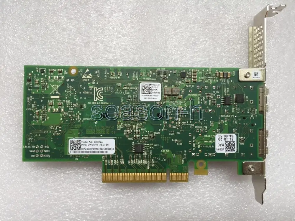 Сетевая карта Dell Mellanox CX322A 10 Гб W0RM9 0W0RM9 CONNECTX-3 10GBE DUAL PORT PCI-E | Компьютеры и офис