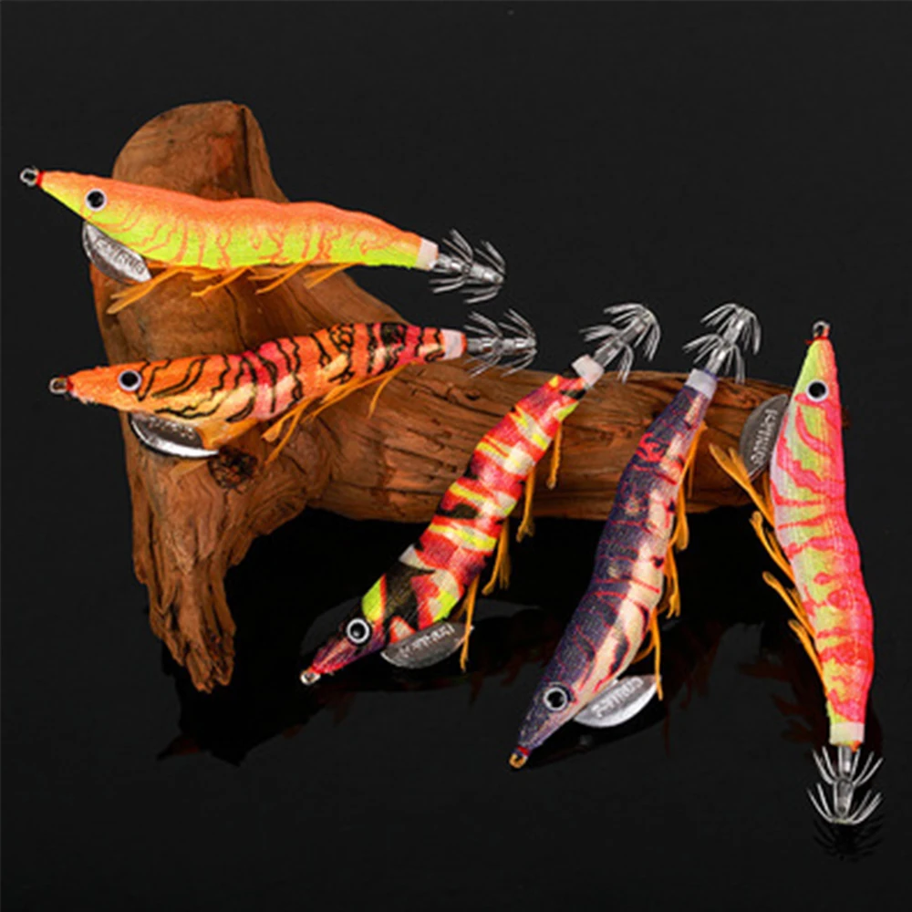

Simulation Soft foot Jigs Lead Sinker Fishing Tackle Octopus Bait Squid Hook Wood Shrimp Lures