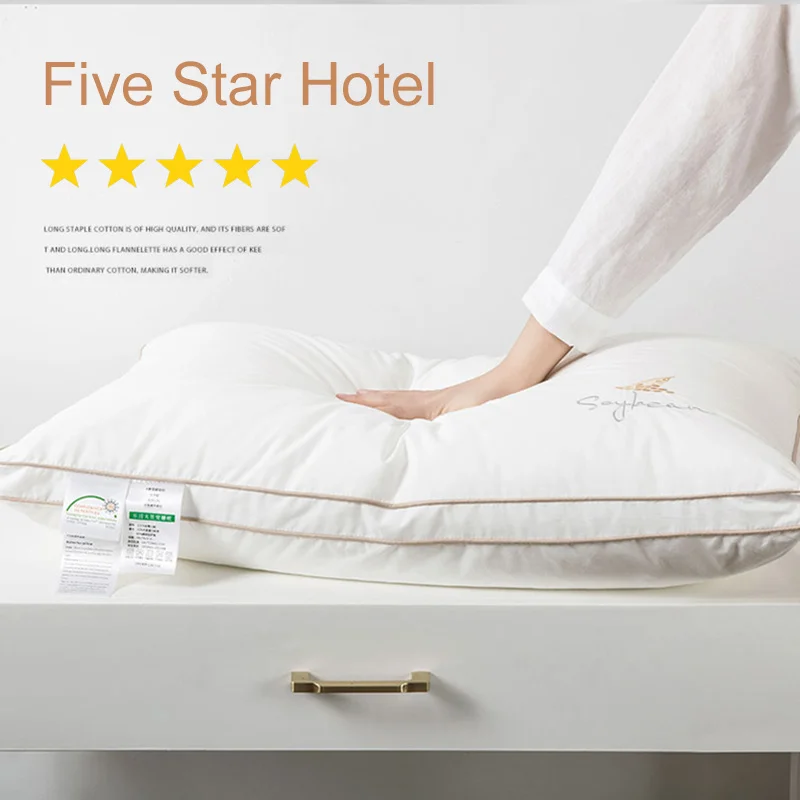 

Белая Подушка, наполнитель для шеи, Подушка для сна, подушка для кровати, 100% хлопок, внутренняя подушка, домашний текстиль