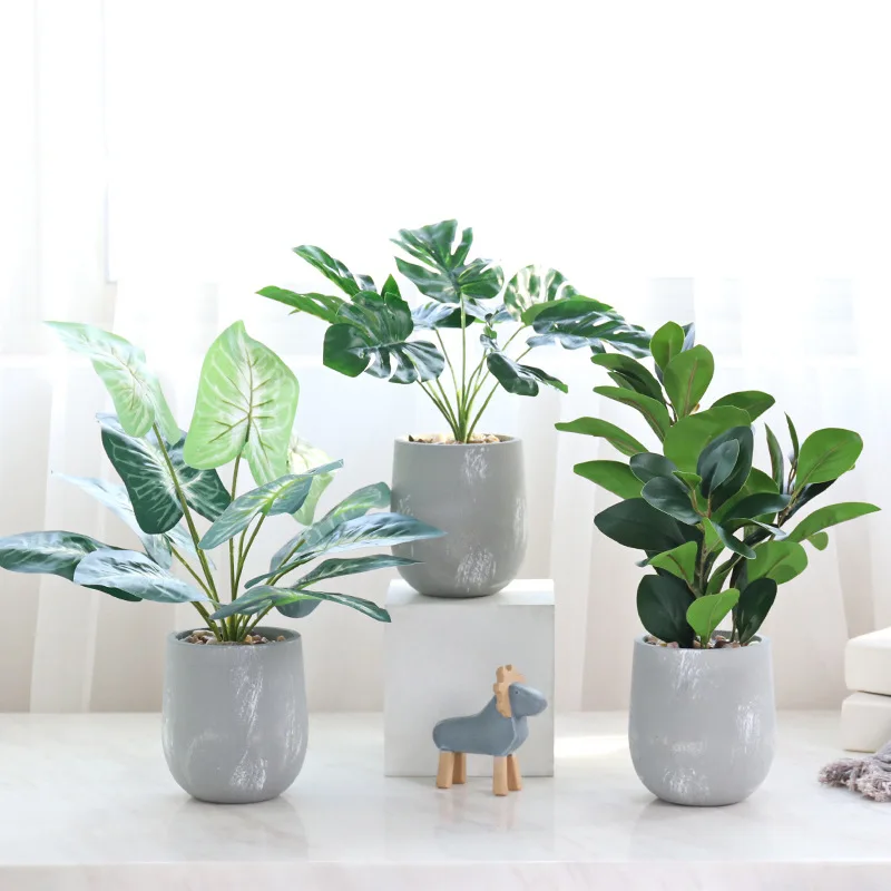 Искусственные зеленые растения горшки имитация черепахи стены искусственная