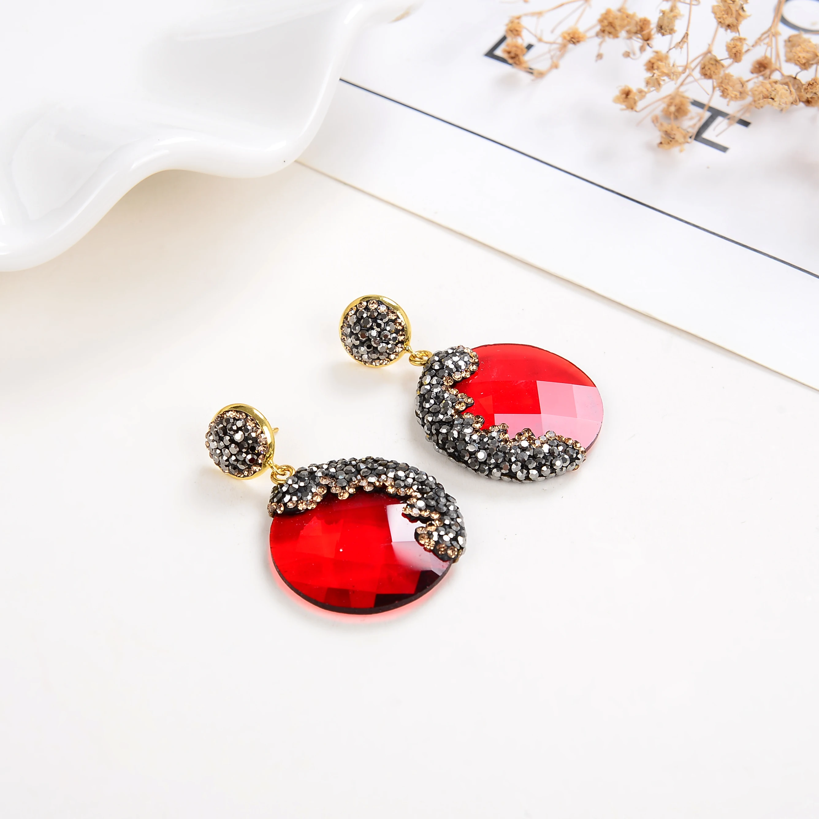 Рождество 2020 модные ювелирные изделия блестящие стразы круглые классические