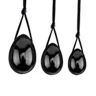 Просверленные яйца йони с йони-Палочка Набор из натурального черного обсидиана для женщин Кегеля упражнения подтяжки вагинальной мышцы Бена ва мяч