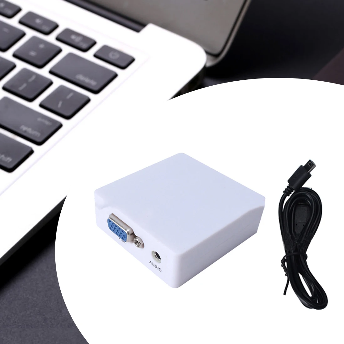 Оригинальный преобразователь HD 1080P с аудио HDMI-совместимый адаптер 2VGA Video Box MINI VGA |