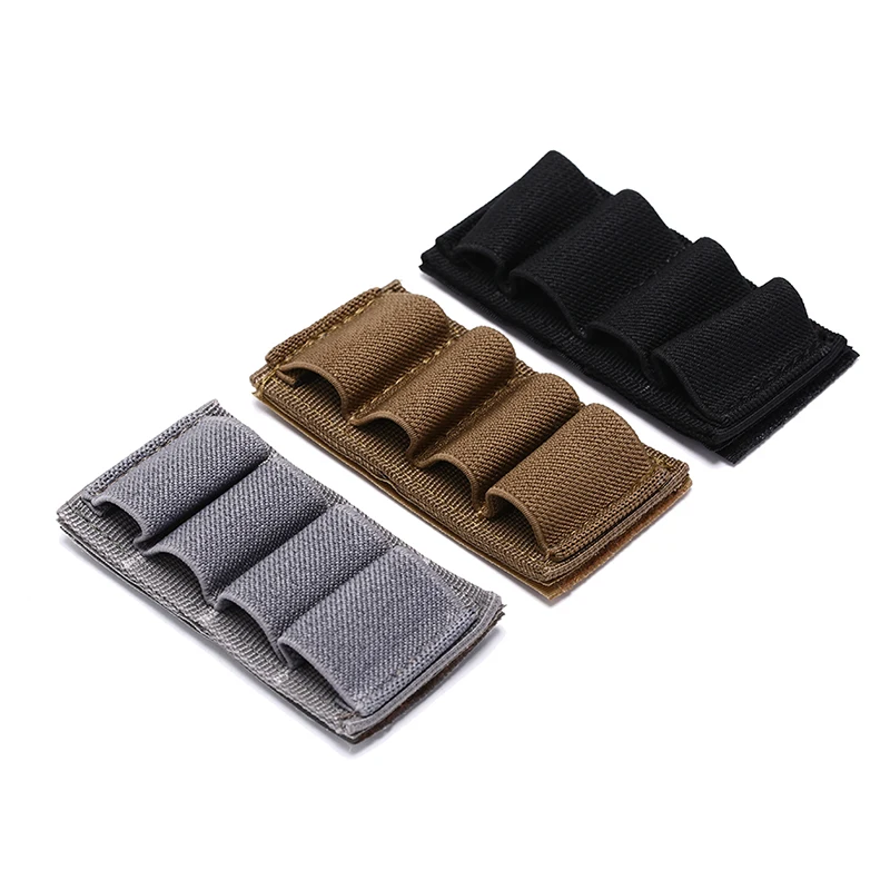 nylon military magazine molle pouch hunting pouch hunting stick shotgun shell ammo carry holder 4 shells reload strip free global shipping