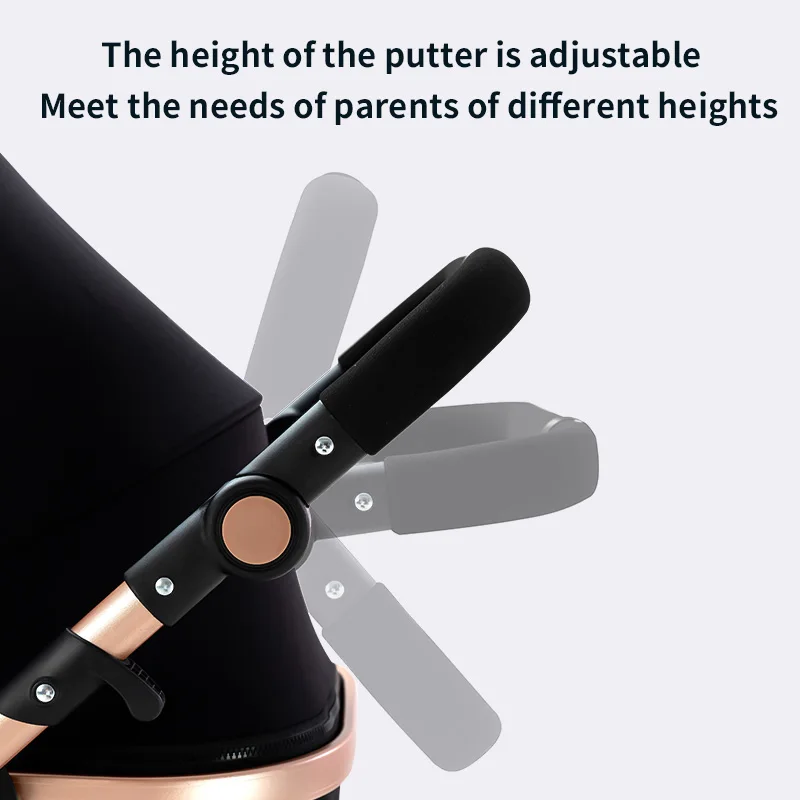 Детская коляска для новорожденных многофункциональная с высоким ландшафтом