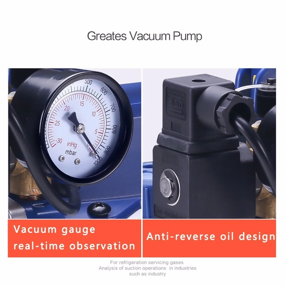 220V пластинчато-роторные одноступенчатые Мини вакуумный насос для