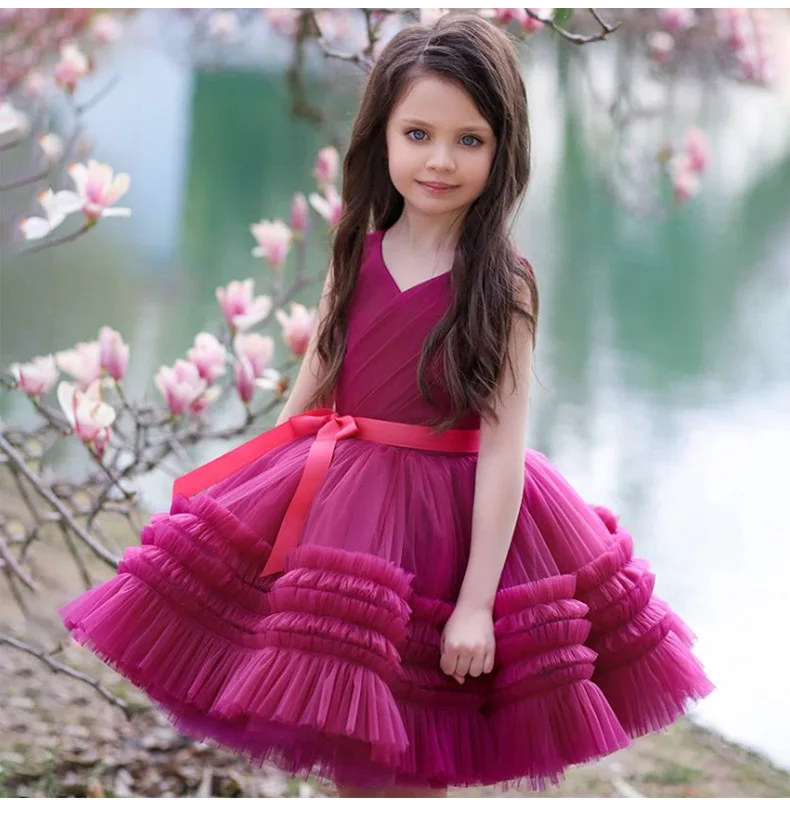 2021 Summer New Baby Children Dress Girls Beautiful Party Dress Birthday Party Princess Dresses Star Print Performance Costume