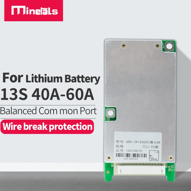 13s 48v BMS PCM 30A 40A 50A универсальный порт для электровелосипеда Тройная литий ионная
