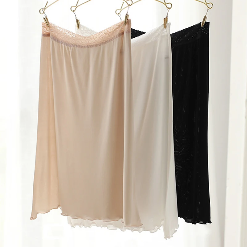 Нижняя юбка американка женская короткая 50% трикотажная шелковая пикантная