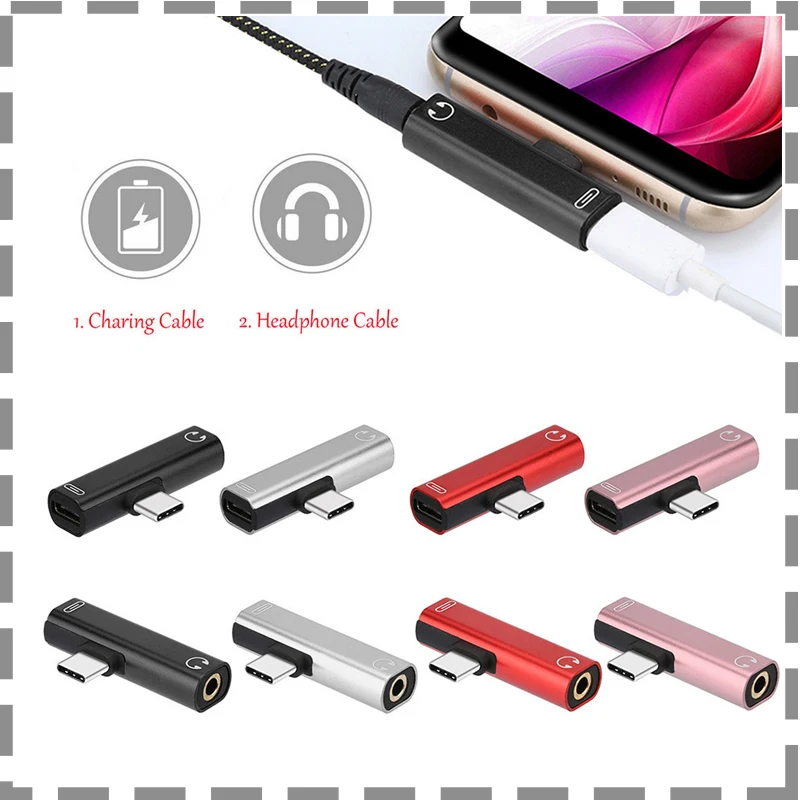

Earphone Adapter Type C To 3.5 Mm Earphone Audio Charging Cable Connector For Listening Charging Cable Converter Moblie Phone