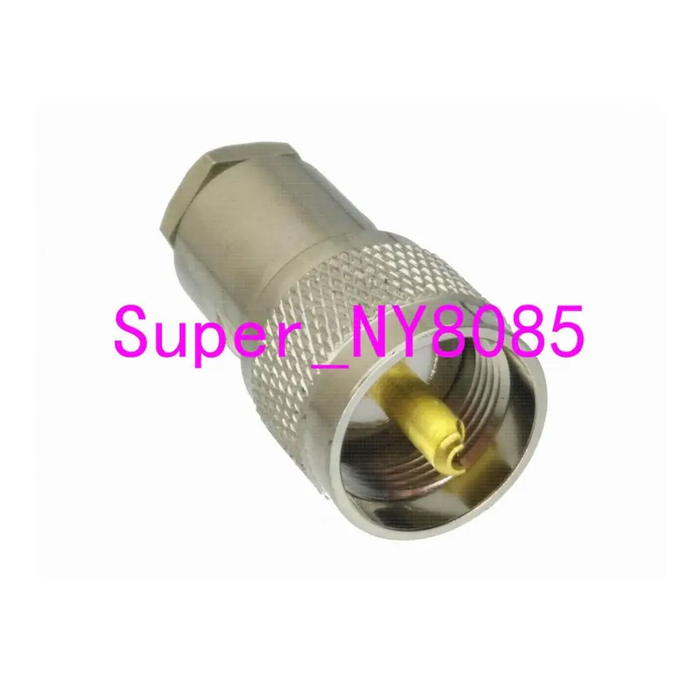 1pce UHF PL259 штекер зажим RG58 RG142 LMR195 RG400 кабель RF коаксиальный разъем прямой
