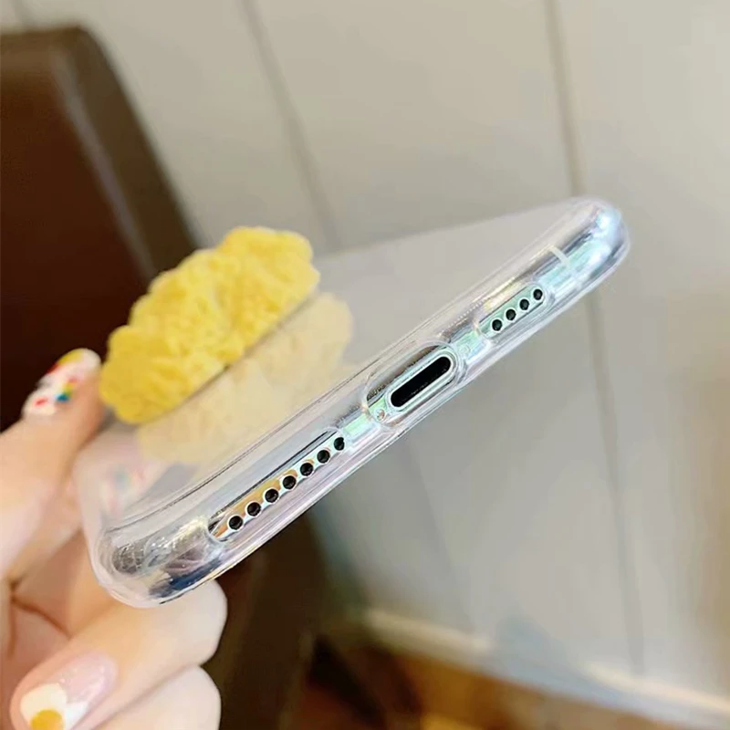 KEXIN Funny 3D Fried Chicken wings Phone Case For Apple iphone XR XS MAX X7 8 6S 6 Plus TPU Clear Back Covers Cases Cartoon |