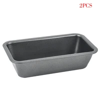 2pcs loaf pan rectangle toast bread mold cake mold carbon steel loaf pastry baking bakeware diy non stick pan baking 15 6x 8 6cm
