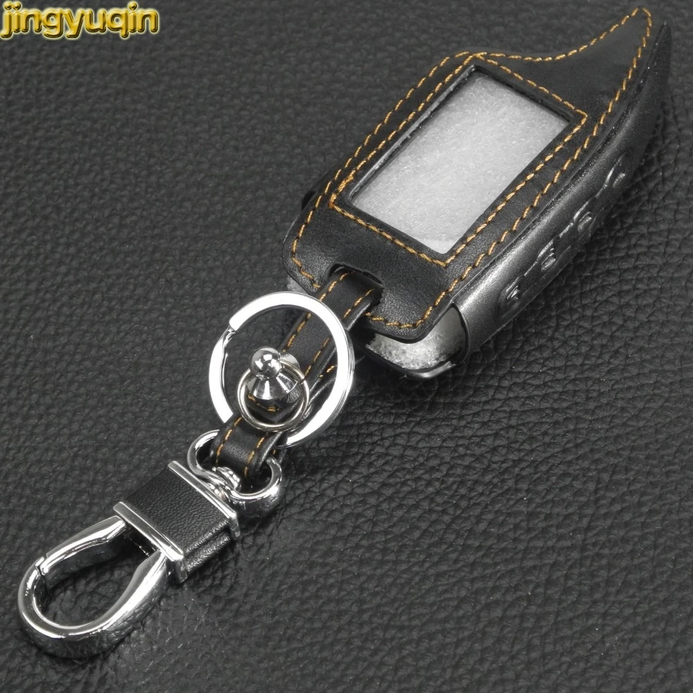 Jingyuqin 4 кнопки кожаный чехол для ключа автомобиля для Scher-Khan Magicar 5 ЖК-пульт только Scher khan Magicar M5 автостайлинг