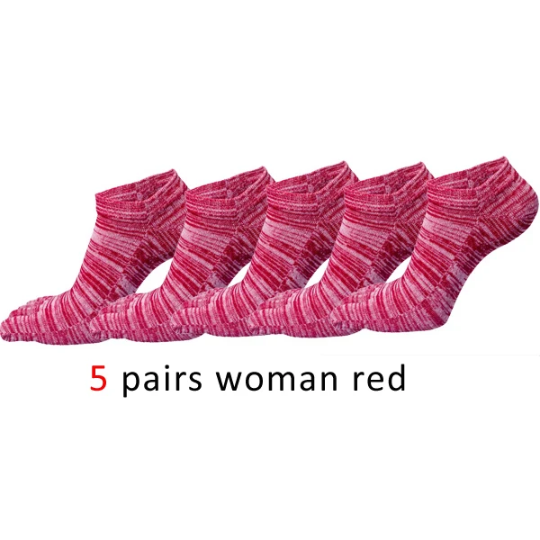 woman red WHLYZ YW 5 пар/лот, носки с пятью пальцами для женщин и мужчин, цветные хлопковые носки с пальцами, носки, calcetines hombre, горячая распродажа, для пар - Цвет: woman red
