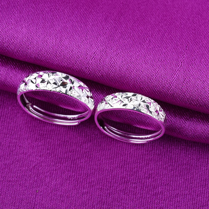 Настоящее чистое 925 пробы серебряные кольца для женщин и мужчин простое кольцо