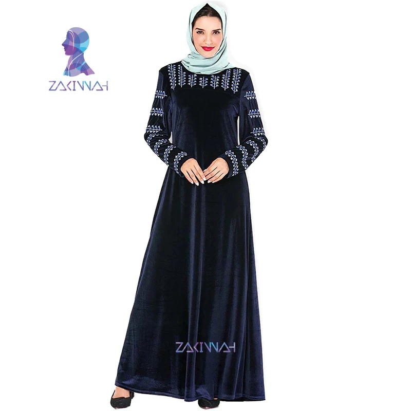 9237 Новая мода Ближний Восток размера плюс вышитое золото бархат мусульманское