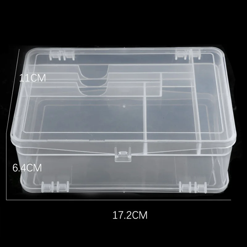 Двухсторонний хранение для принадлежностей дизайна ногтей чехол контейнер