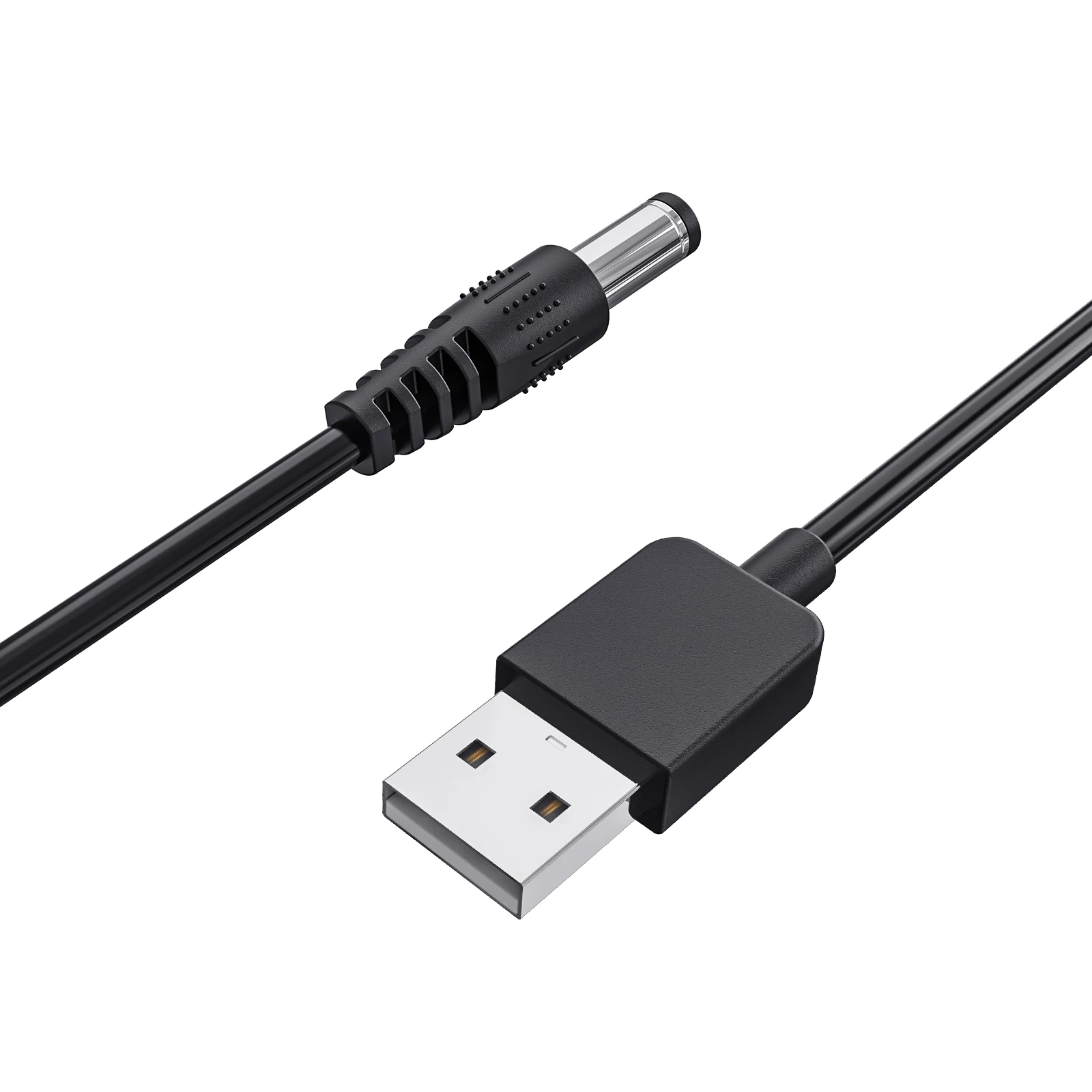 

Black DC Power Plug USB Convert To 5.5*2.1mm Shape Jack 5.5 Mm X 2.1 Mm 5.5x2.1mm Right Angle Charging Charge Cable 1m