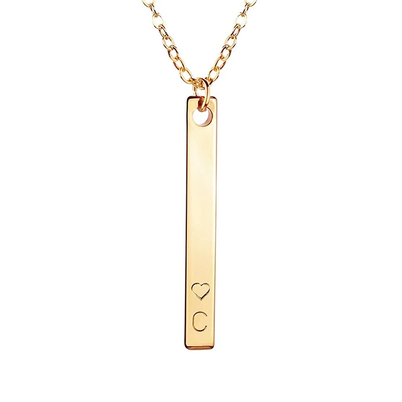 Модное простое ожерелье с подвеской в форме сердца и букв именем ювелирные