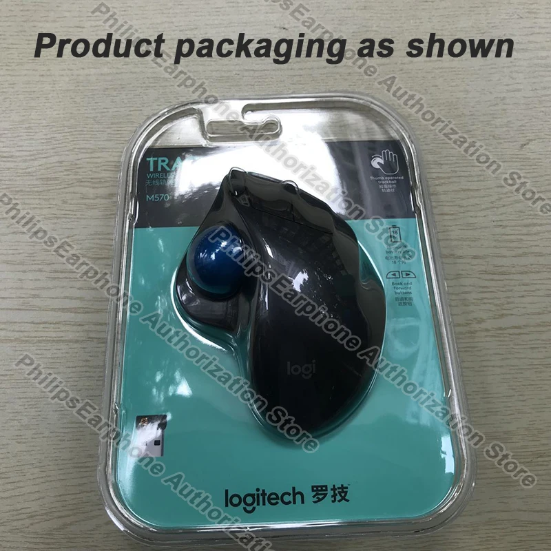 Мышь Logitech M570 с беспроводным оптическим трекболом 2 4G эргономичная мышь для